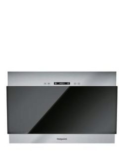 Hotpoint Phvp6.4Falk 60Cm Built In Cooker Hood - Black/Stainless Steel